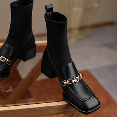 Cadence Loafer Style Sock Ankle Boots