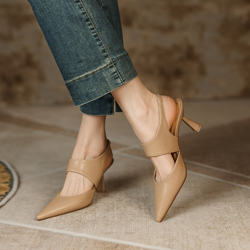 Fayth Nude Slingback Heels