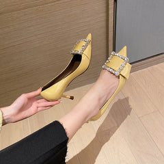 Gitty Yellow Kitten Heels