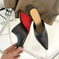 Calista Pointy Toe Wedge Heel Mules