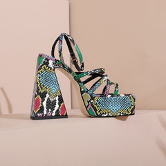 Dior Platform Chunky Heel Strappy Sandals