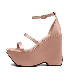 Elena Platform Wedge Strappy Sandals