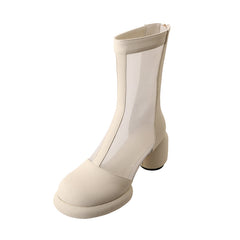 Dawson Chunky Heel Mesh Summer Ankle Boots