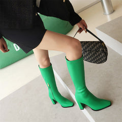Gala Green Knee High Boots