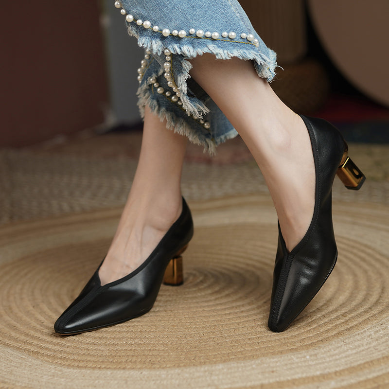 Courtney V Cut Vintage Novelty Heels