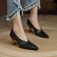 Courtney V Cut Vintage Novelty Heels
